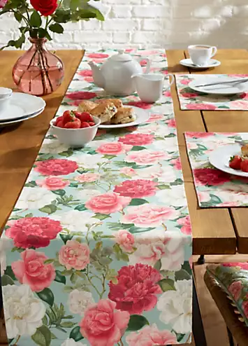 RHS Rose Garden Indoor/ Outdoor Table Runner | Kaleidoscope