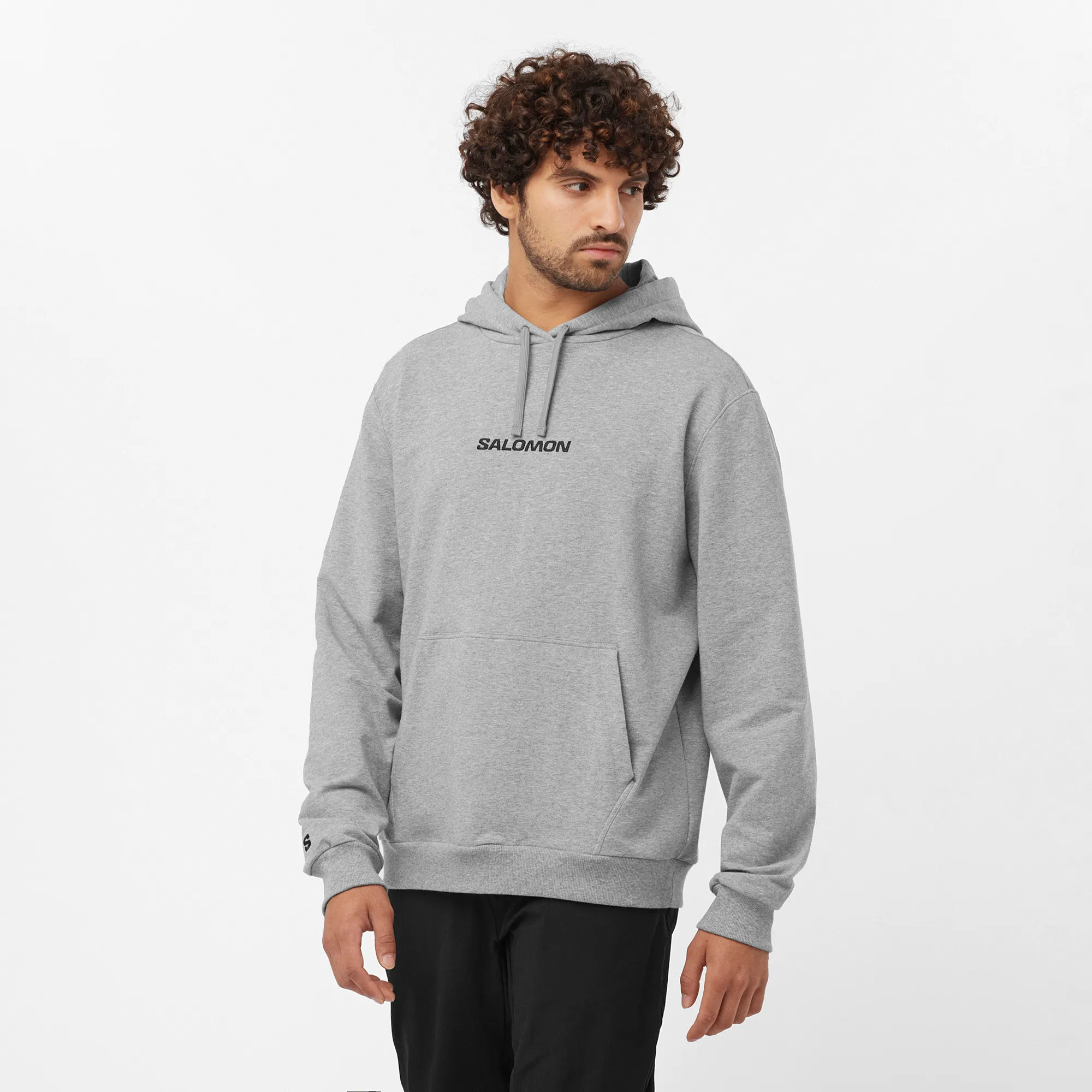 Salomon Men's Logo Pull Over Heather Grey | Buy Salomon Men's Logo Pull Over Heather Grey here | Outnorth