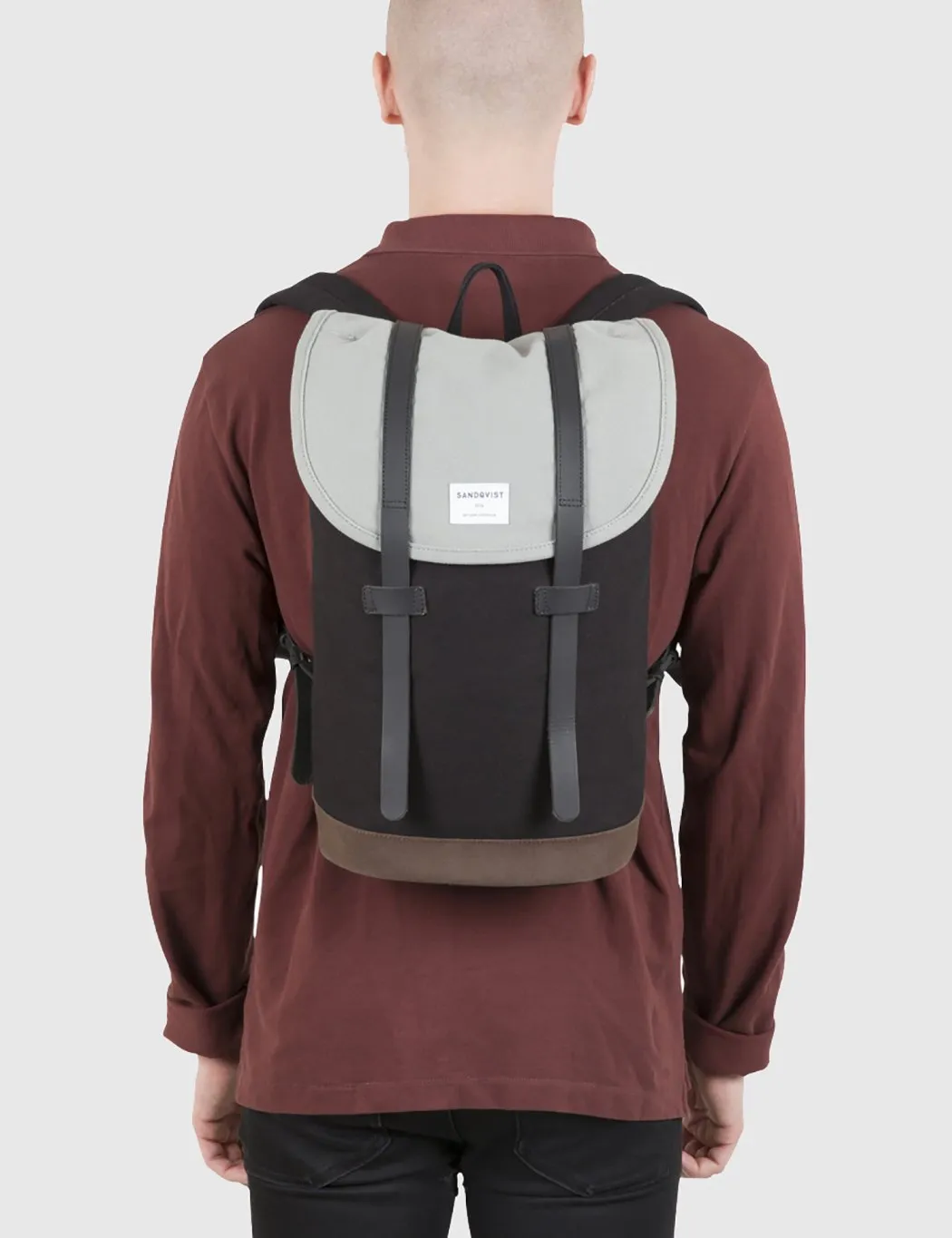 Sandqvist Stig Backpack (Canvas) - Black/Grey