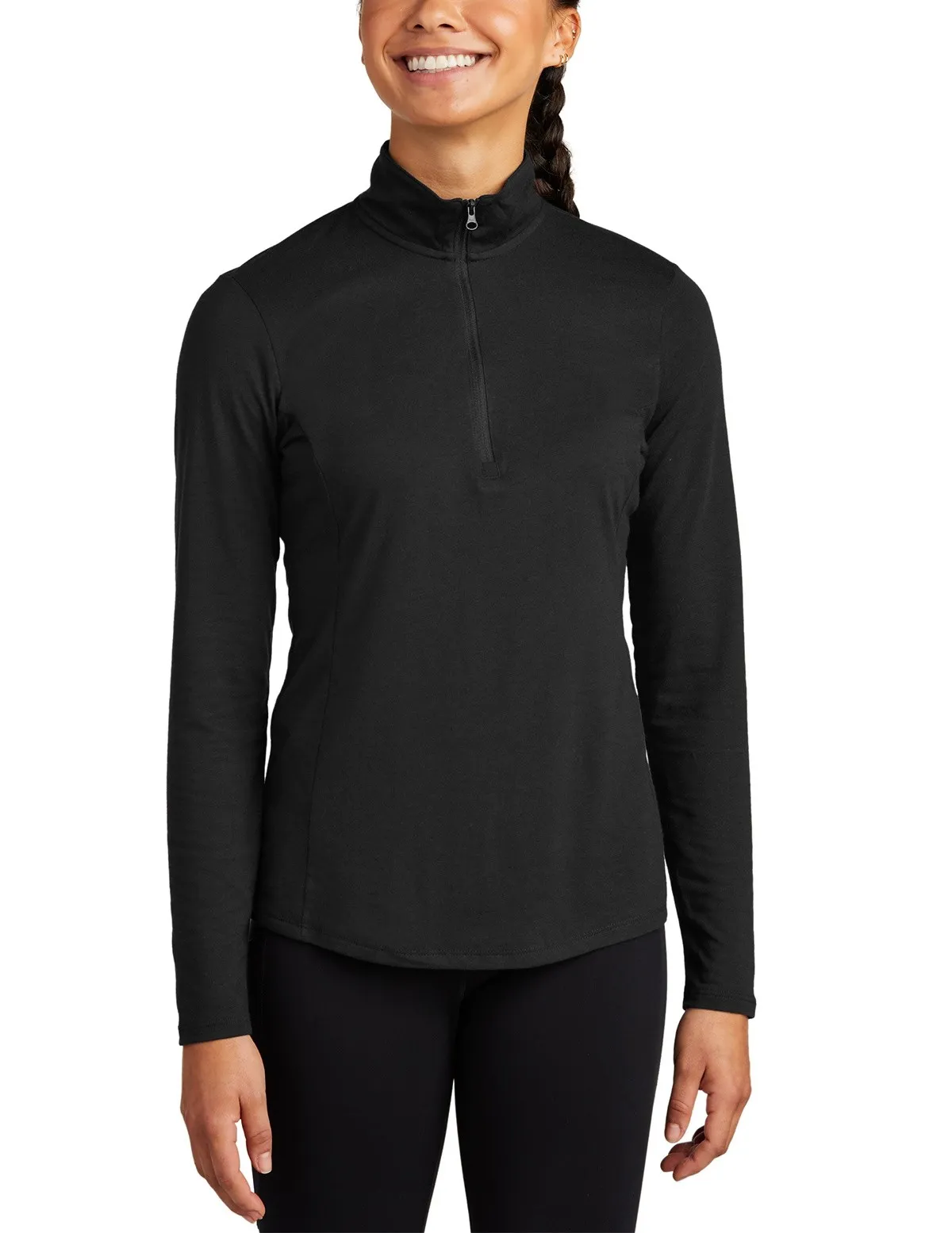 SanMar Women's Sport-Tek PosiCharge Tri-Blend Wicking 1/4-Zip Pullover #LST407