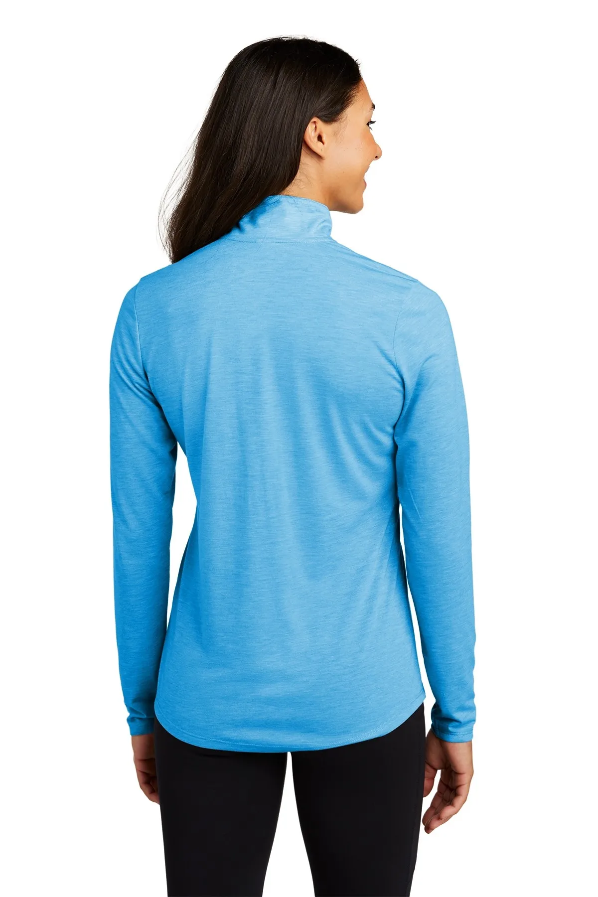 SanMar Women's Sport-Tek PosiCharge Tri-Blend Wicking 1/4-Zip Pullover #LST407