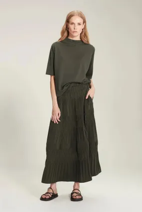 SILLS ALMA PLEAT SKIRT - KHAKI