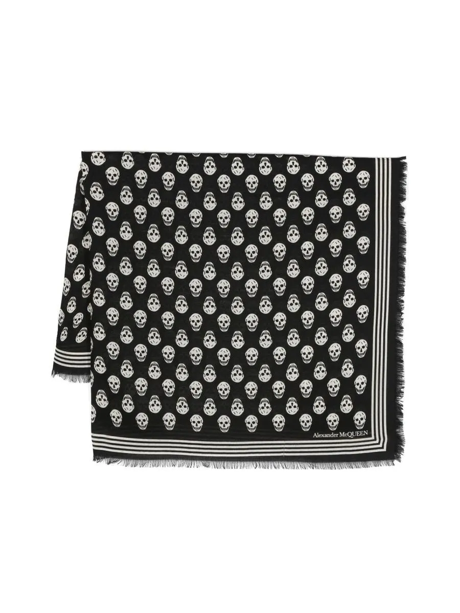 Skullpattern Wool Scarf