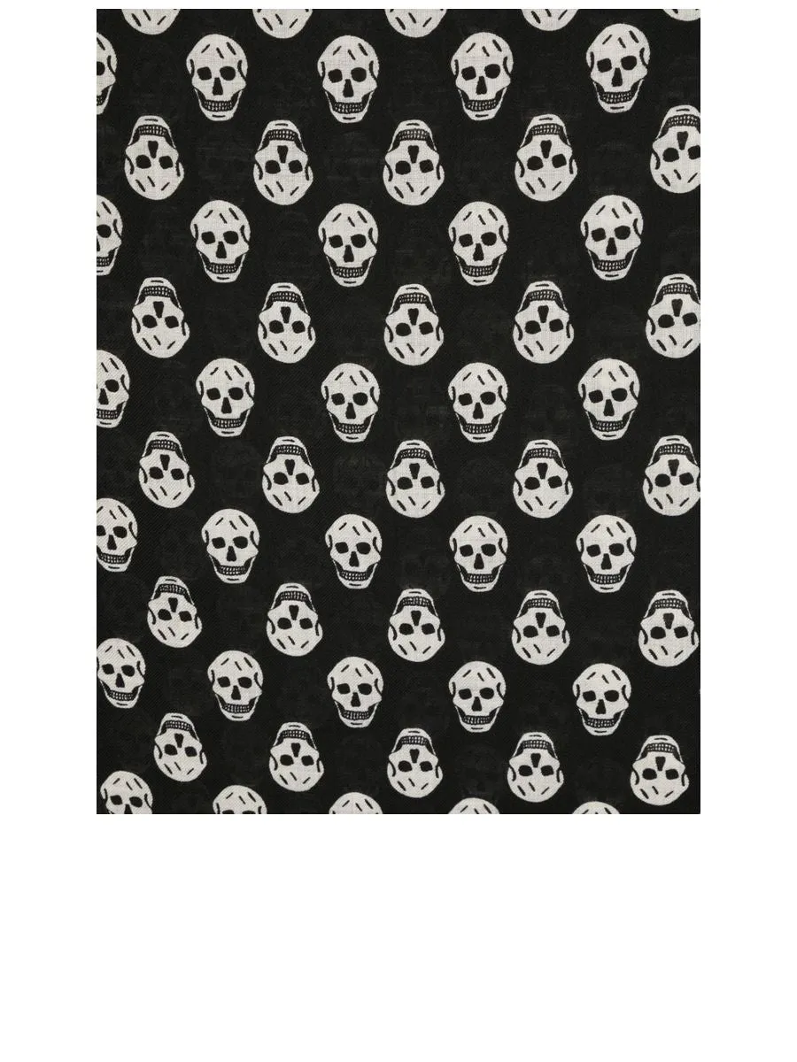 Skullpattern Wool Scarf