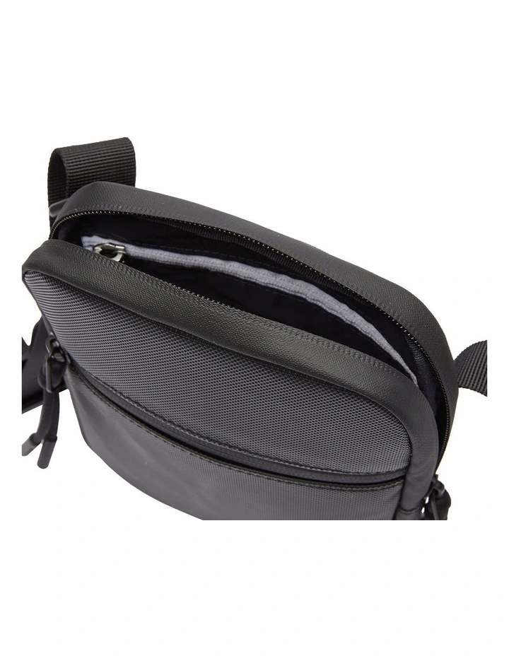 Small Flat Crossover Bag in Black