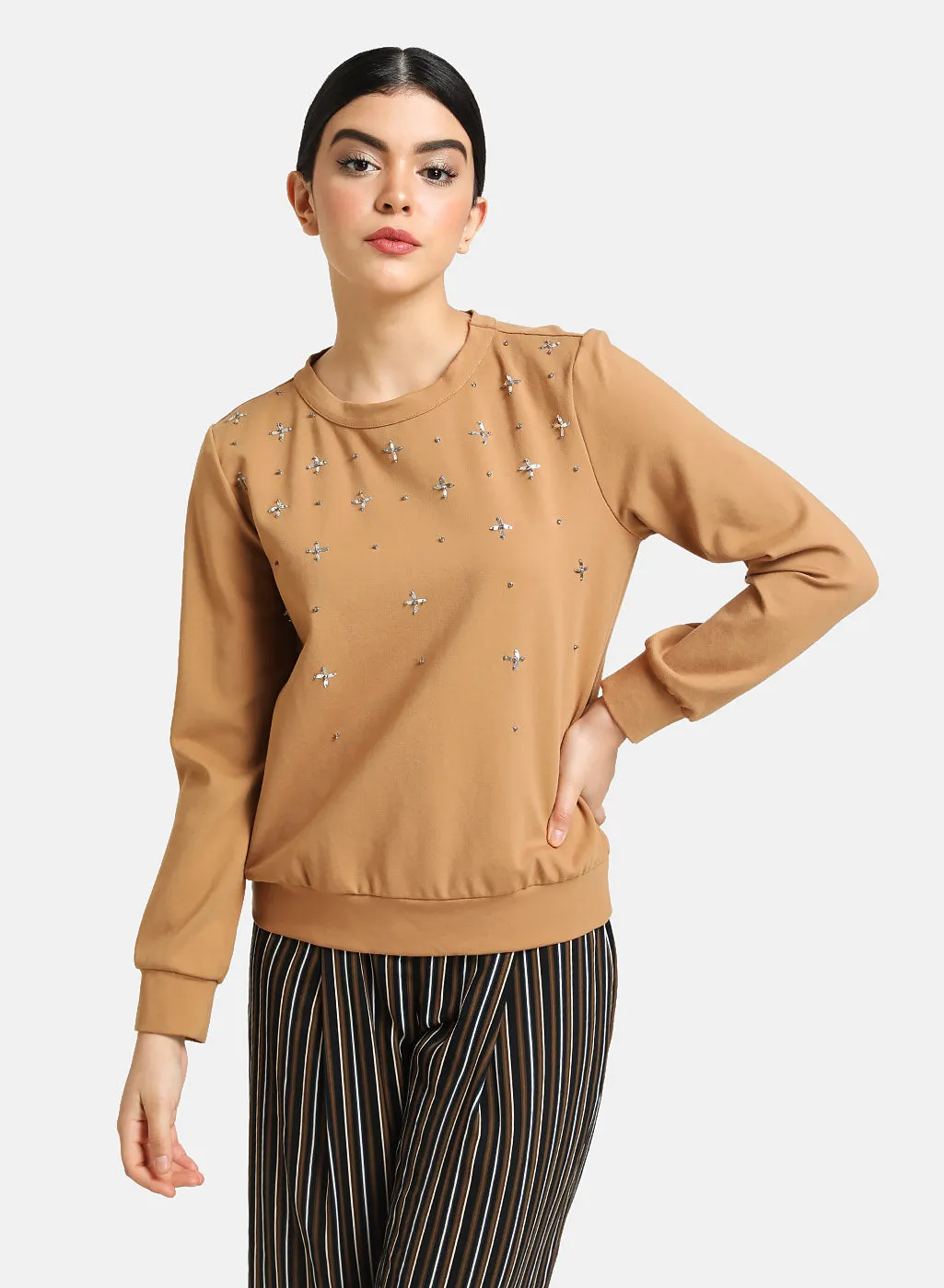 Spaced Embellished Pullover