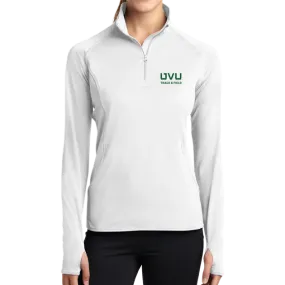 Sport-Tek Ladies Sport-Wick Stretch 1/2-Zip Pullover - UVU Track & Field