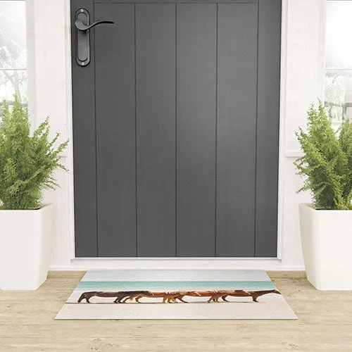 Summer Beach Horses Welcome Mat (DS) DD