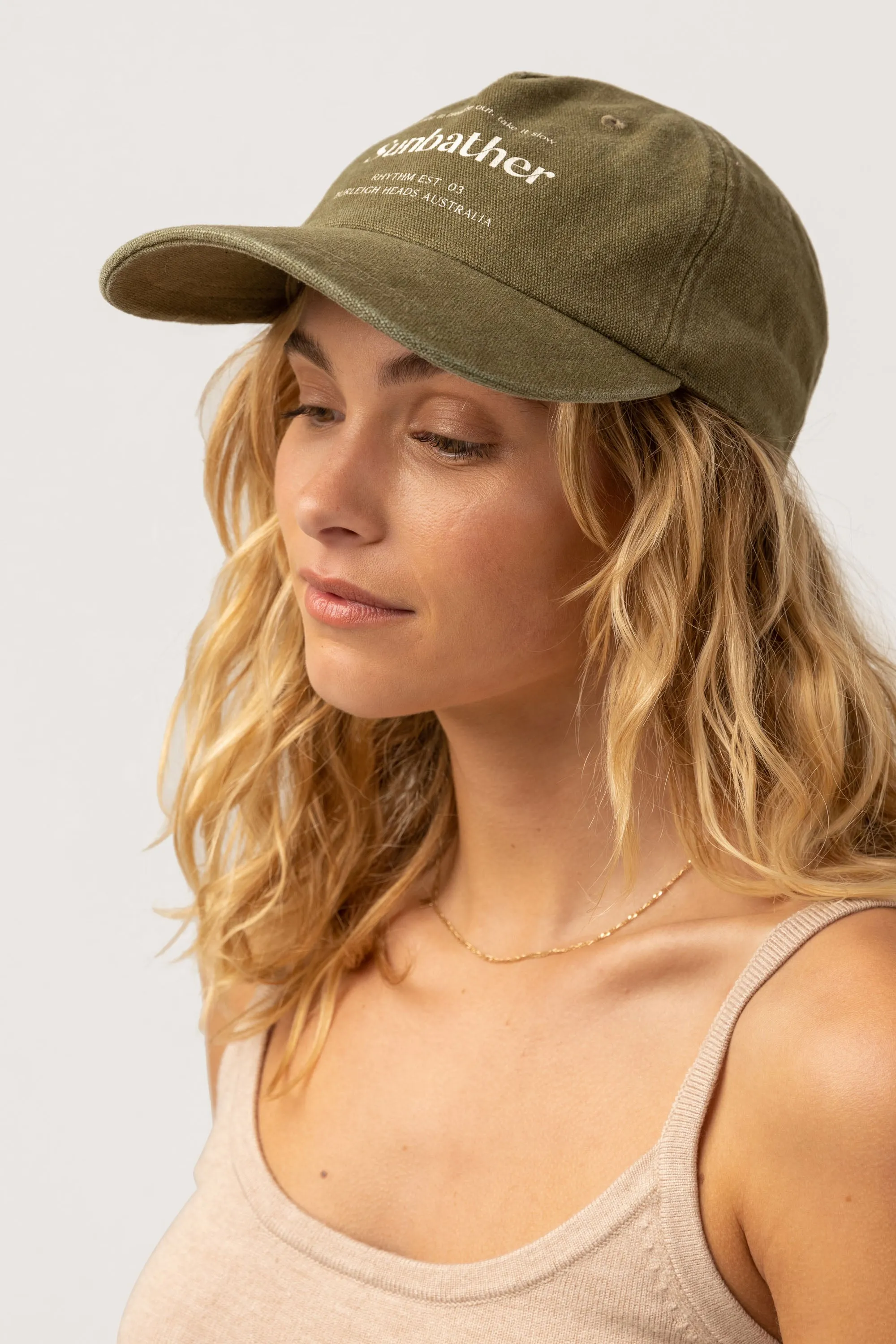 Sunbather Cap Washed Olive