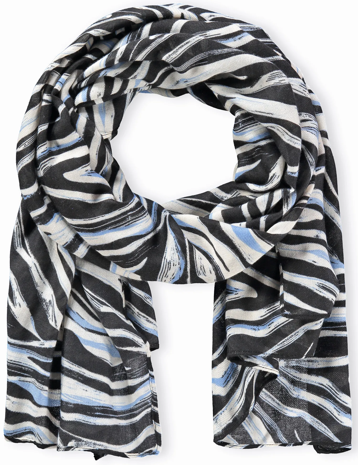 Sustainable scarf with an all-over pattern