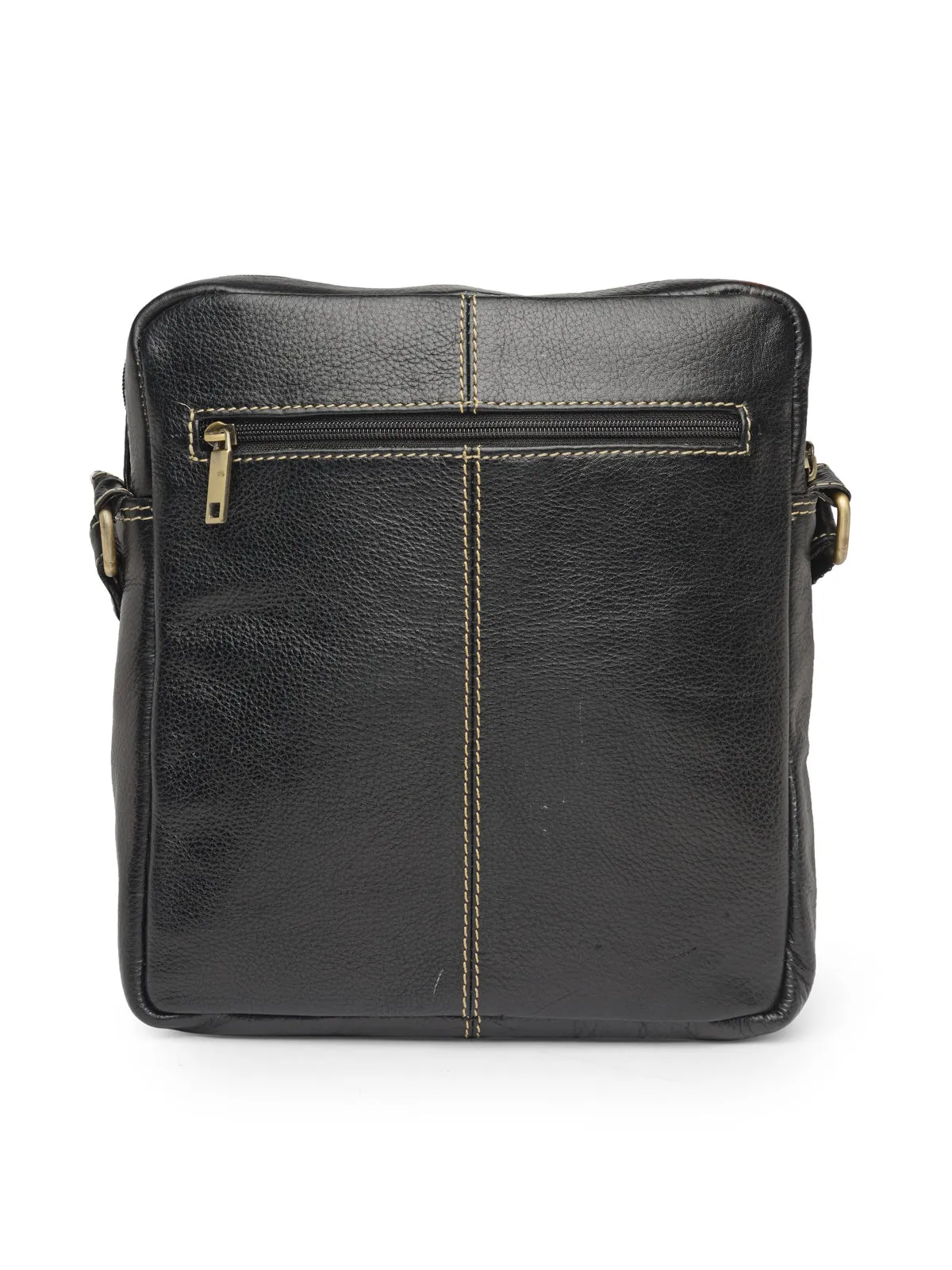 Teakwood Genuine Leather Mens Bag - Black