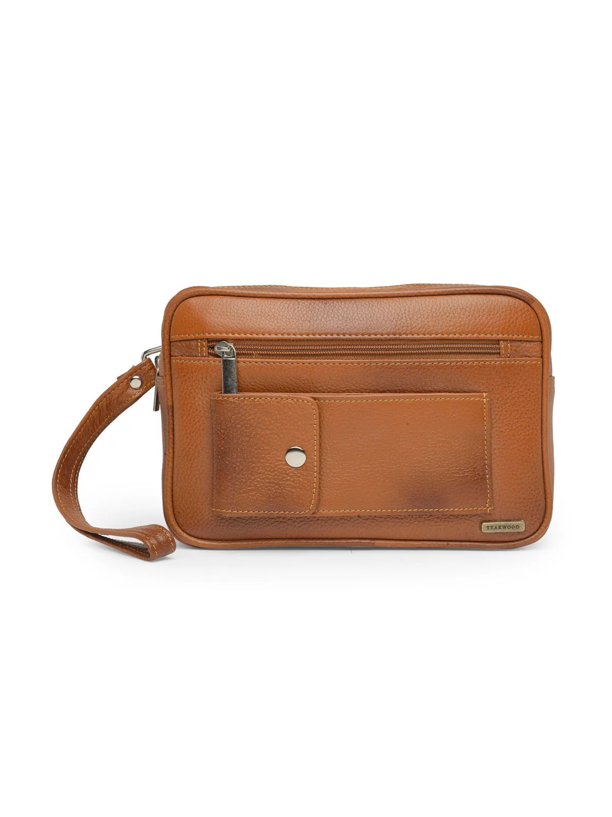 Teakwood Genuine Leather Mens Bag - Tan