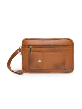 Teakwood Genuine Leather Mens Bag - Tan