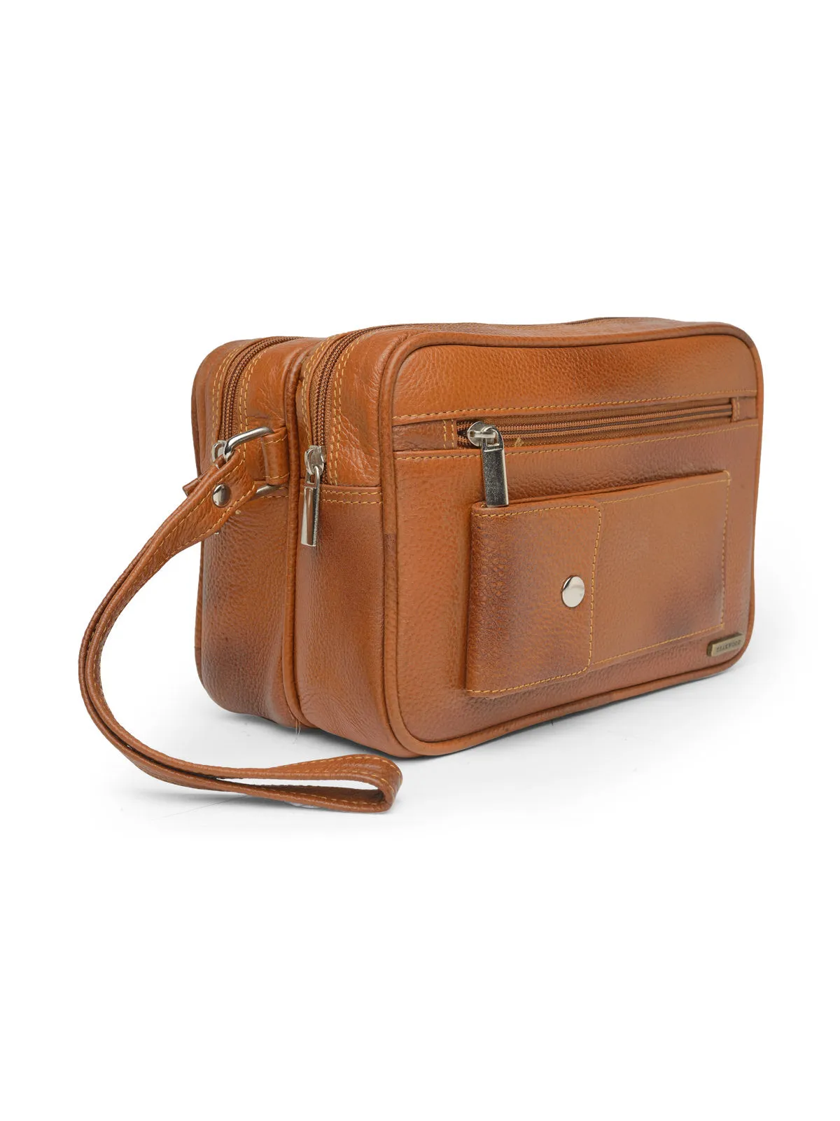 Teakwood Genuine Leather Mens Bag - Tan