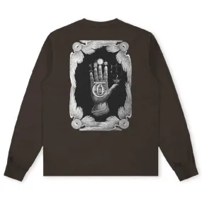 THEORIES SKATEBOARDS HAND OF THEORIES LS TEE BROWN