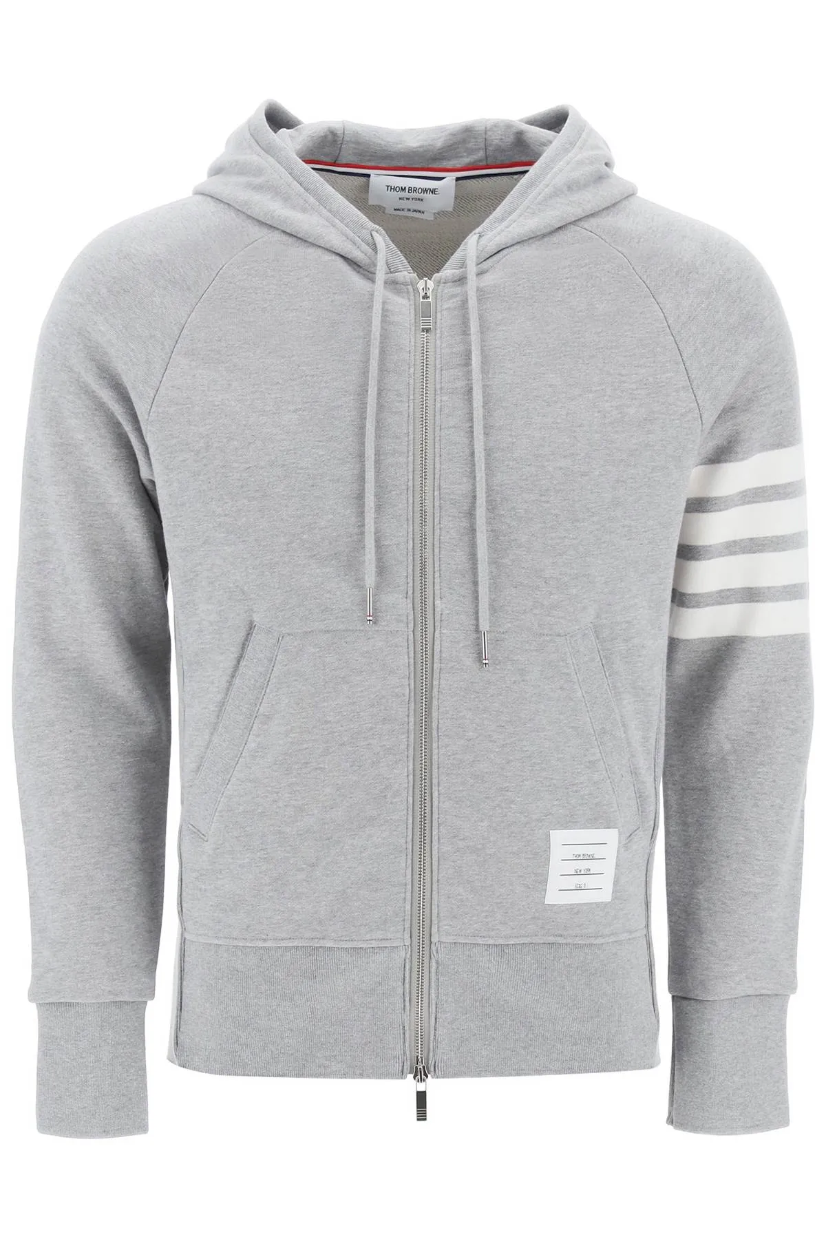 THOM BROWNE 4-bar zip-up hoodie