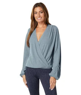 THRIVE SOCIETE Ruched Surplice Pullover Women's