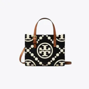 Tory Burch T Monogram Contrast Embossed Square Tote (Mini)