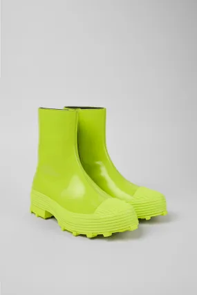 Traktori Green Leather Zip Boot