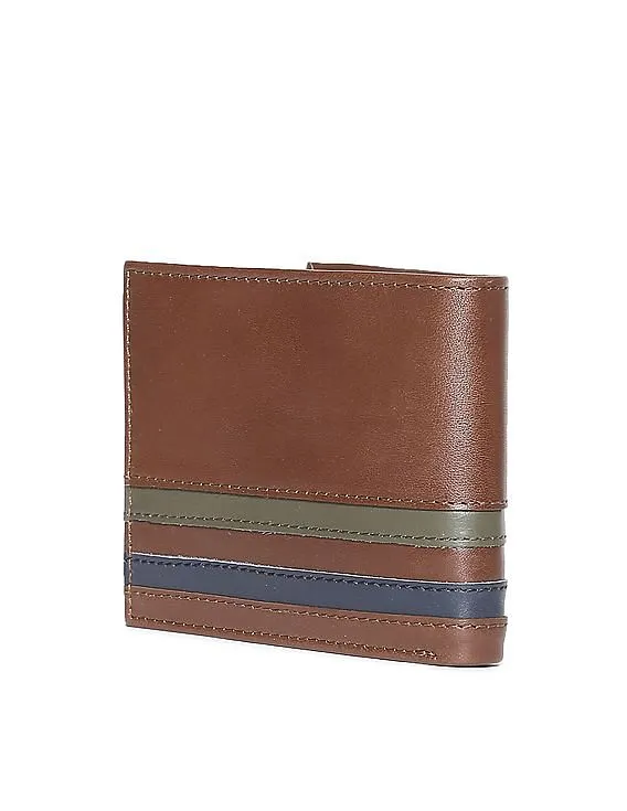 U.S. Polo Assn. Striped Leather Wallet