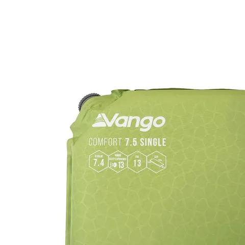 Vango Comfort 7.5cm Sleeping Mat - Quick Inflate & Pack