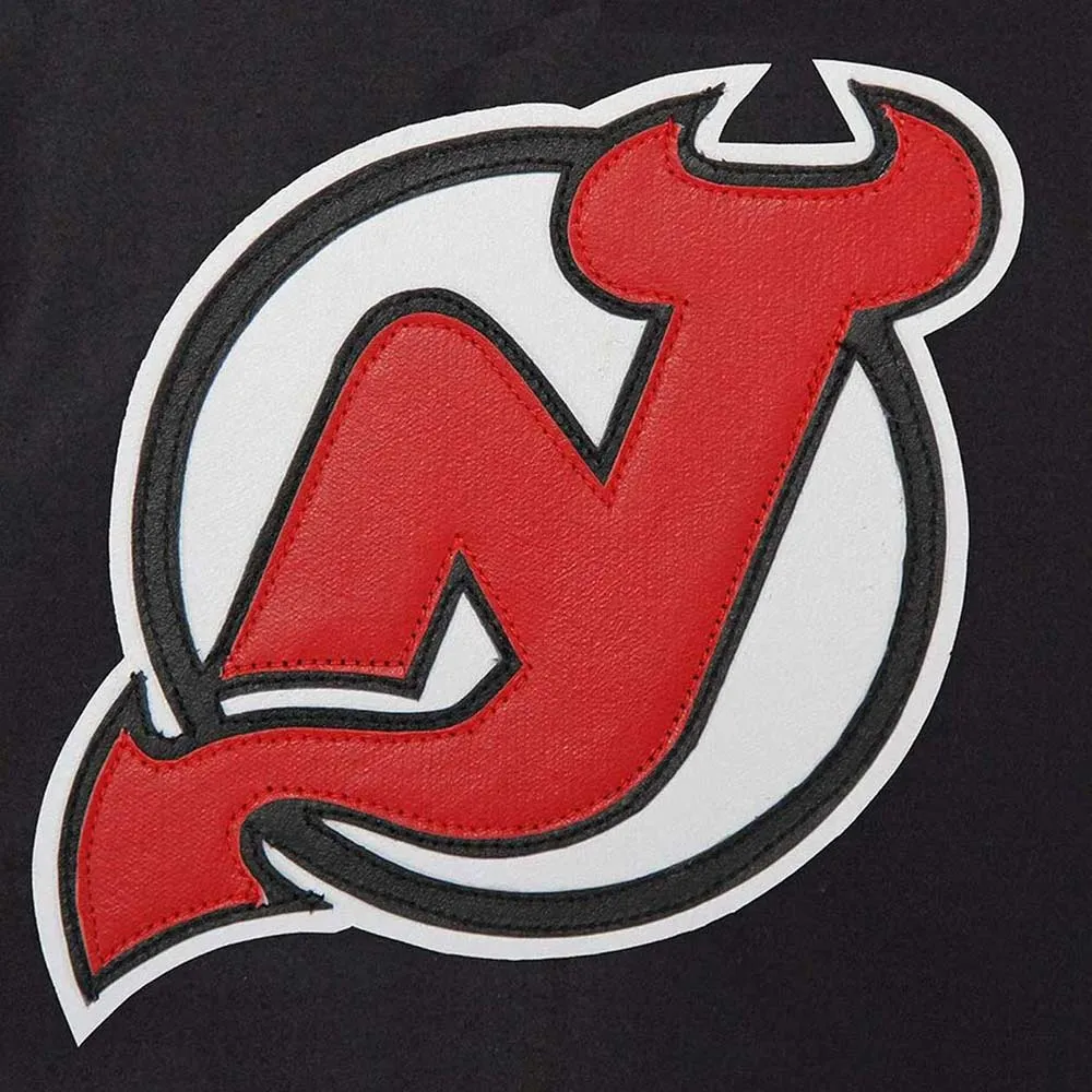 Varsity New Jersey Devils Black and White Two-Tone Jacket