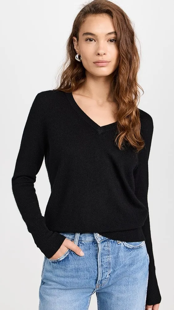 White + Warren   Cashmere Core V Neck Pullover 