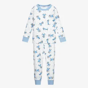 White Pima Cotton Ski Pyjamas