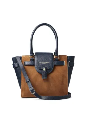 Windsor tan & navy Tote bag