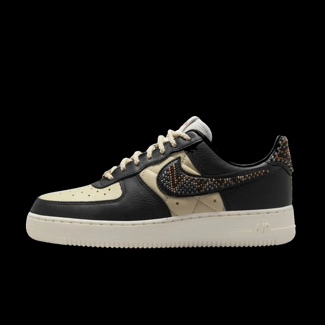 WMNS Nike Air Force 1 Low x Premium Goods (Black/Multi-Color-Sand-Sail)