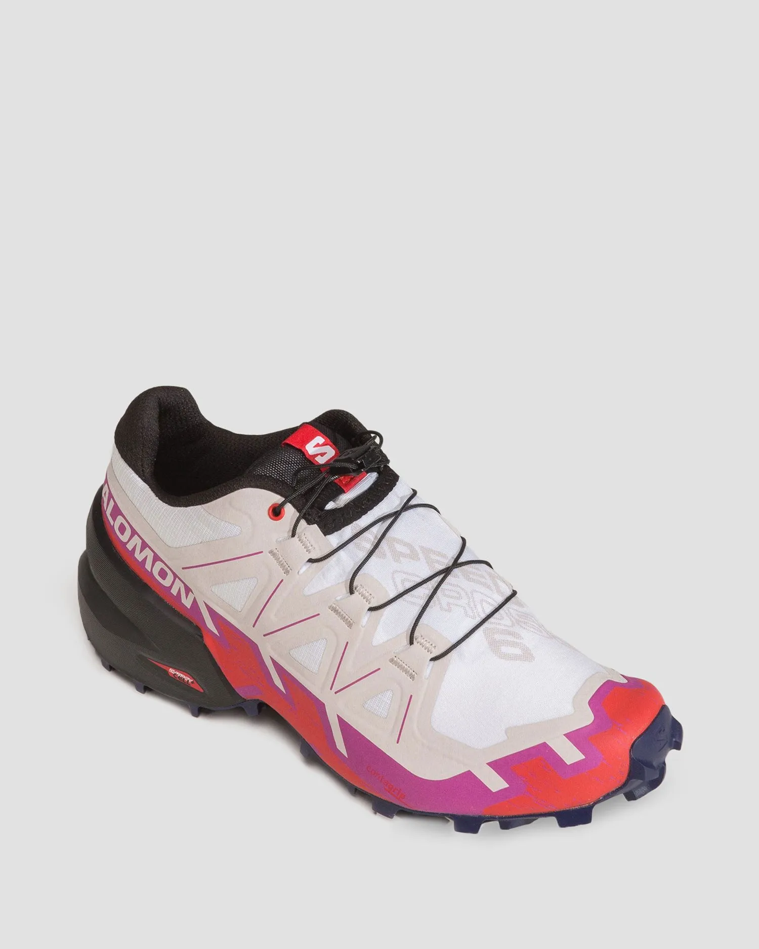 Women's trainers Salomon Speedcross 6 L41743200-white-sparkling-grape-fiery-red