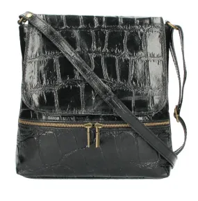 Women's black leather bag vanna